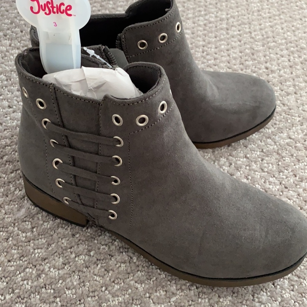 Justice Girls Ankle boots Gray Size 3 AMAZING HOLIDAY GIFT